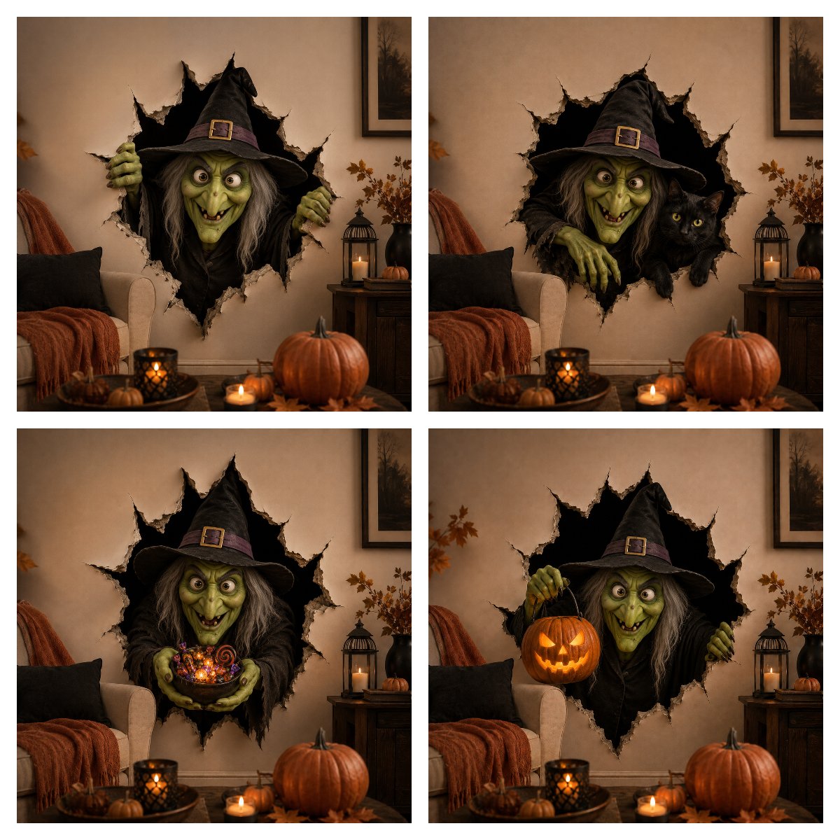 🧙Halloween Break-In 3D Wall Decals