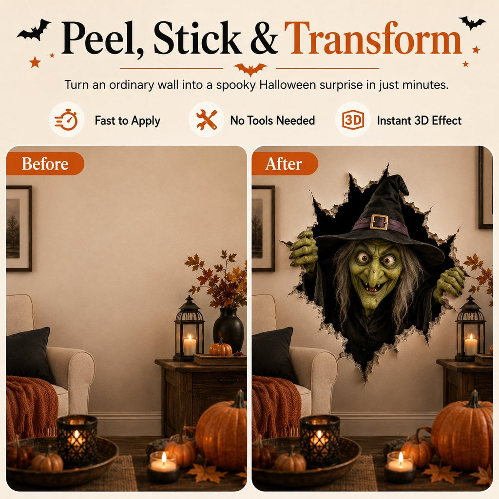 🧙Halloween Break-In 3D Wall Decals
