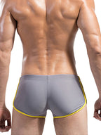 Men's Breathable Boxer Drawstring Swimming Trunks