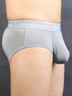 FreeLonger Men's Comfy Separate Support Pouch Briefs