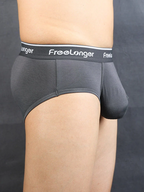FreeLonger Men's Comfy Separate Support Pouch Briefs