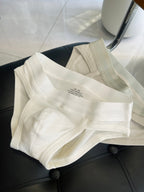 3 Pack Men's Soft Cotton Blend Waffle Briefs with Separate Pouch and High-Leg Cut