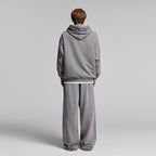 Patchwork zip jacket Gray