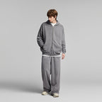Patchwork zip jacket Gray