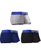 3 Pack Men's Structured Support Pouch Comfort Trunks
