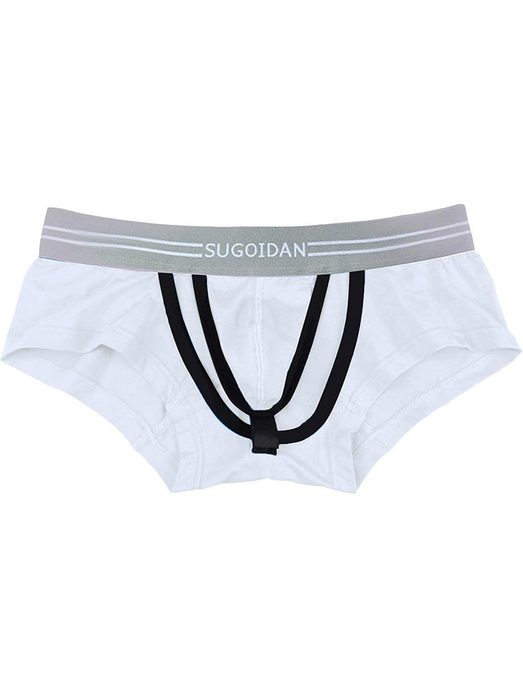 3 Pack Men’s Sexy Cutout Trunks with Lift-up Pouch