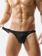 Men's Low-rise Mesh U-shaped Convex Pocket Sports Briefs