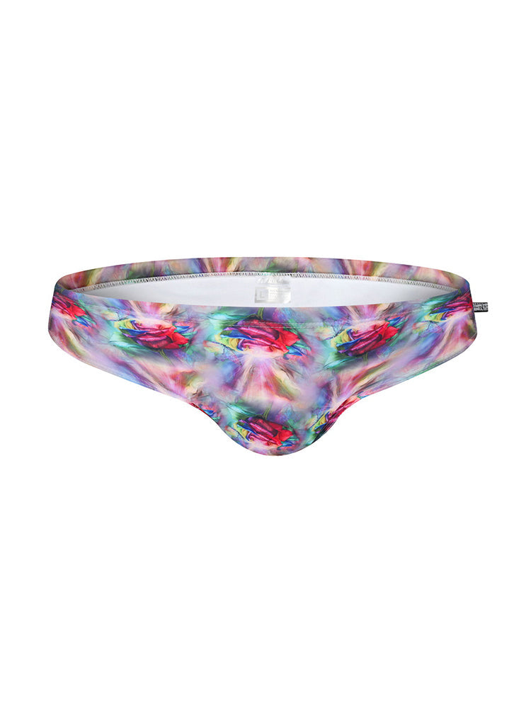 Men's Lightweight Low-Rise Bold Prints Swim Briefs & Trunks