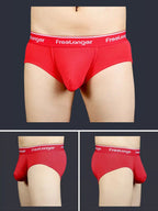 FreeLonger Men's Comfy Separate Support Pouch Briefs