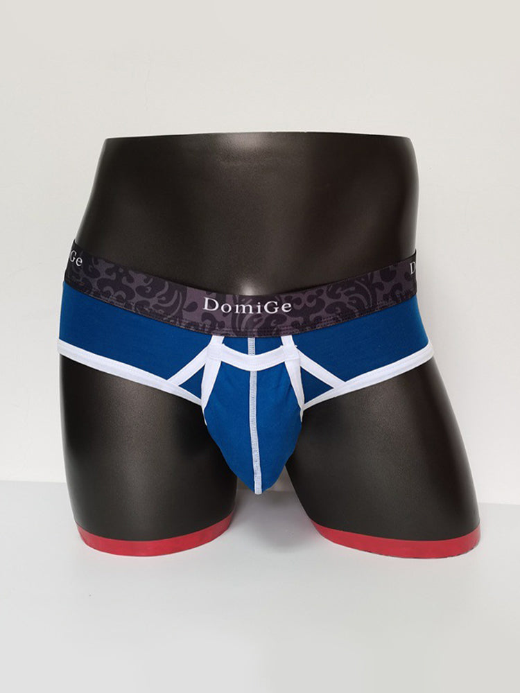 2 Pack Men's Detachable Front Pouch Durable Stretch Skin-Friendly Briefs