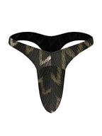 4 Pack Men's Large Pouch Playful Print Quick Dry Swim Thongs
