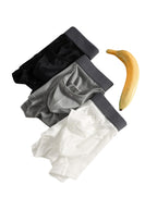 3 Pack Men's Ice Silk Front Split Pouch Breathable Mesh Cooling Comfort Trunks