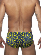 Men's 3D Pouch Printed Fitness Swim Briefs