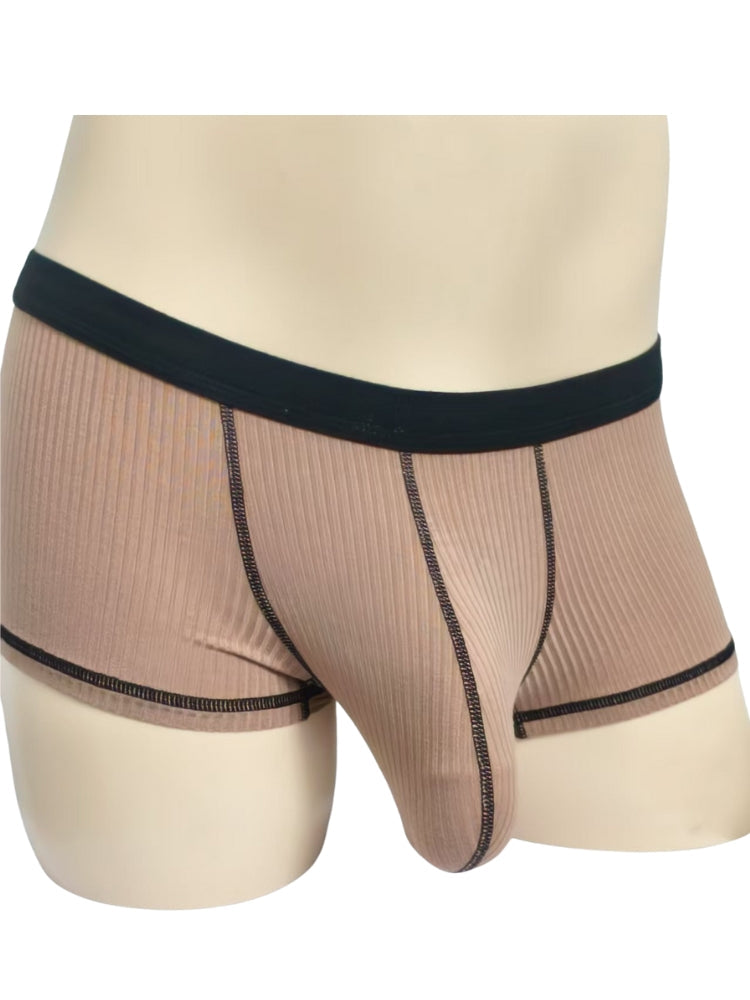 3 Pack Men's Ultra-Thin Cooling Large Supportive Pouch Breathable Low-Rise Trunks