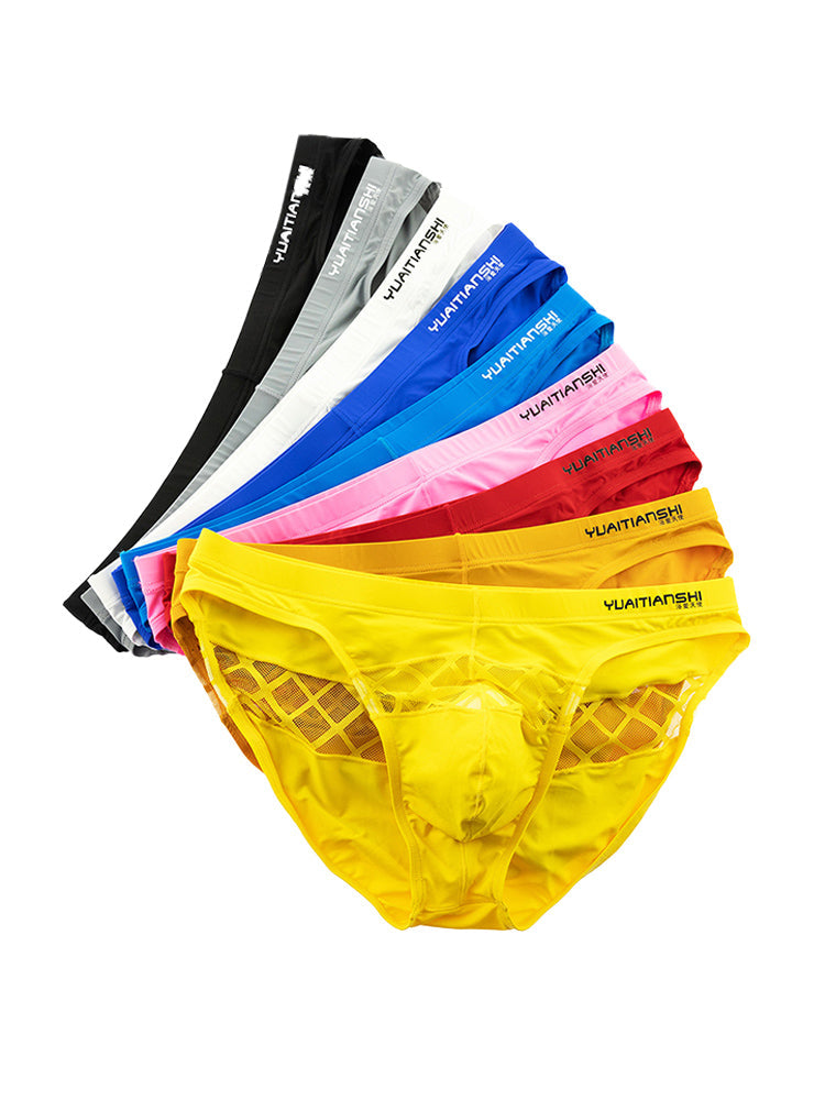 3 Pack Men's Cooling Airflow Sexy Shape-Retaining Stretch Fit Briefs