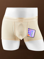 3 Pack Men's Breathable Comfort Double-Sided Access Soft Waffle Cotton Trunks