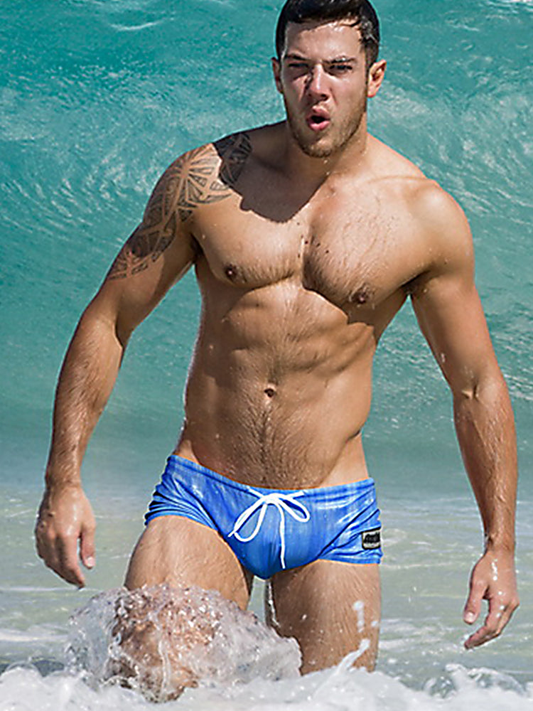 Men’s Fashionable Flash Swim Fitness Trunks