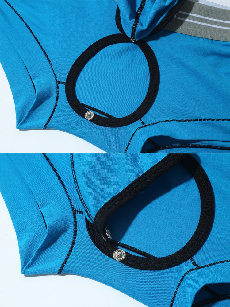 2 Pack Men's Detachable Pouch Breathable Boxer Briefs