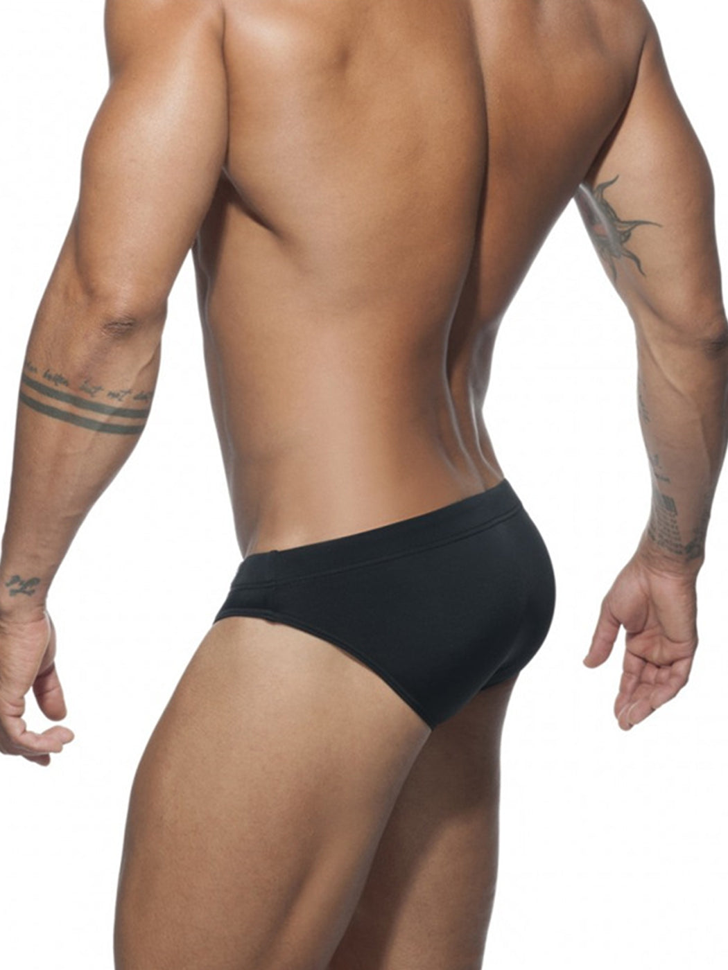 Men’s Solid Color Swim Briefs with Removable Pad