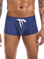 Men’s U Convex Pouch Swim Trunks with Drawstring