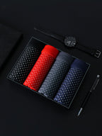4 Pack Men’s Breathable Mesh Trunks with Antibacterial Fabric