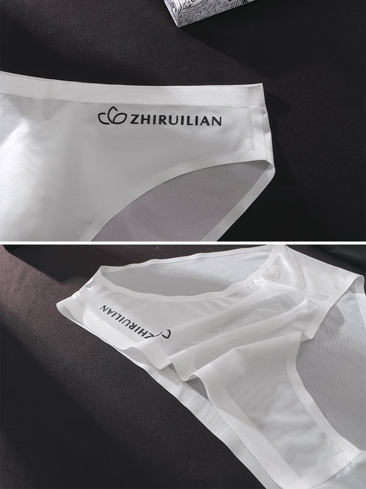 3 Pack Men's Seamless Ice Silk Cool-Touch Briefs