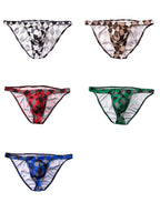 Men's Rhombus Check Pattern Pouch Briefs