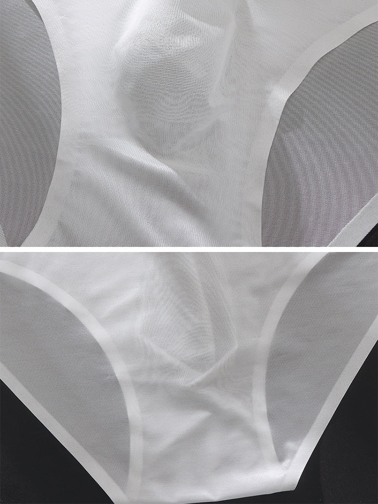 3 Pack Men's Seamless Ice Silk Cool-Touch Briefs