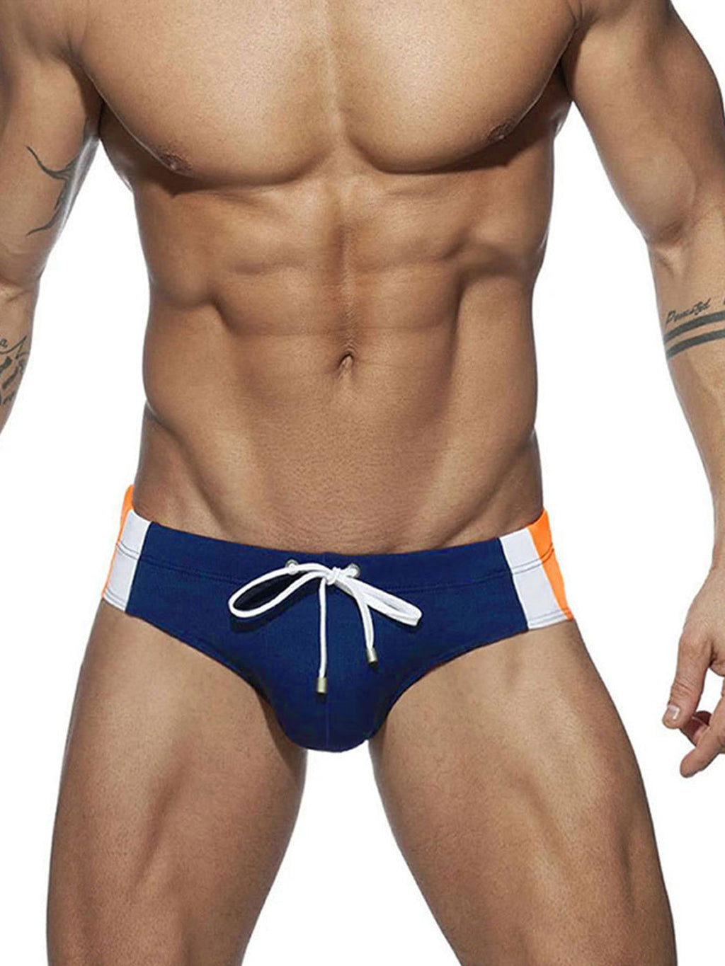 Men's Removable Pad Swim Brief with Drawstring