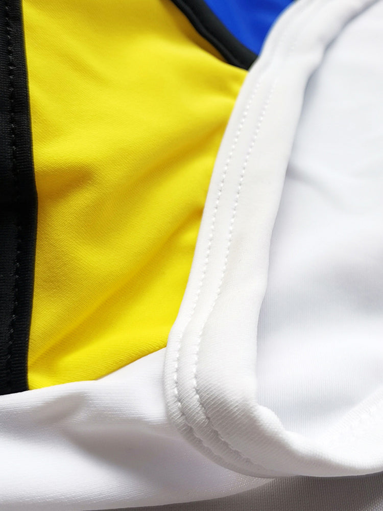 Sporty Contrast Padded Swim Briefs
