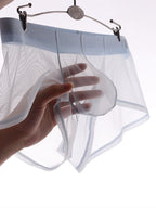 Men’s Sheer Mesh Trunks with U-Shaped Support Pouch