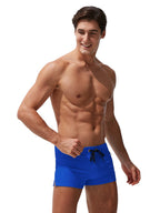 Men's Zippered Pocket Design Moisture-Wicking Swim Shorts & Trunks
