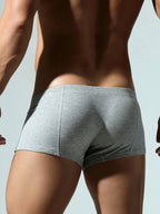 2 Pack Men's Soft Solid Color Simple Comfortable Breathable Trunks