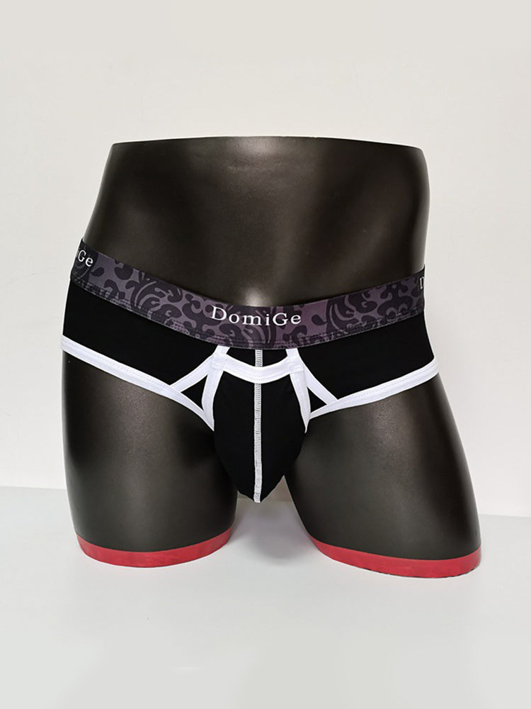 2 Pack Men's Detachable Front Pouch Durable Stretch Skin-Friendly Briefs