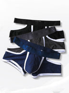 3 Pack Men's Breathable Mesh Lightweight & Airy Supportive Fit Trunks
