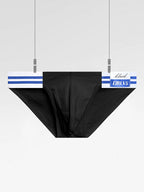 2-pack Men's High-cut Cotton Navy Striped Stretch Briefs
