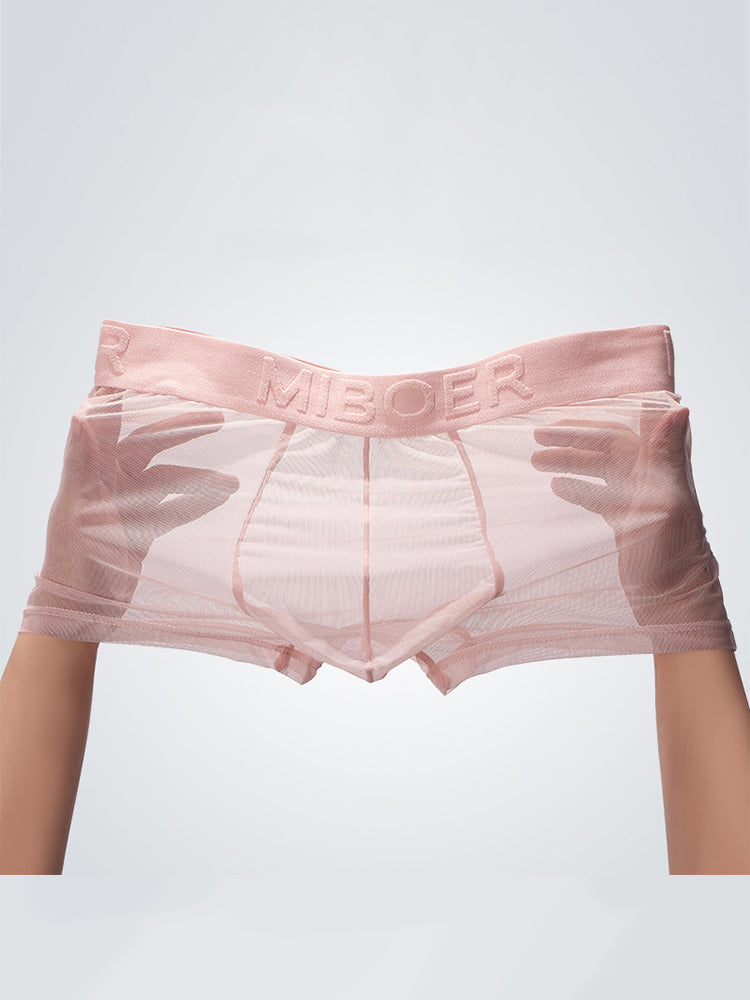 3 Pack Men's Invisible & Mesh Breathable Cooling Touch Trunks