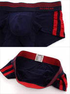 Men's Slim-Fit Cotton Trunks - Low Rise & Lifting Support