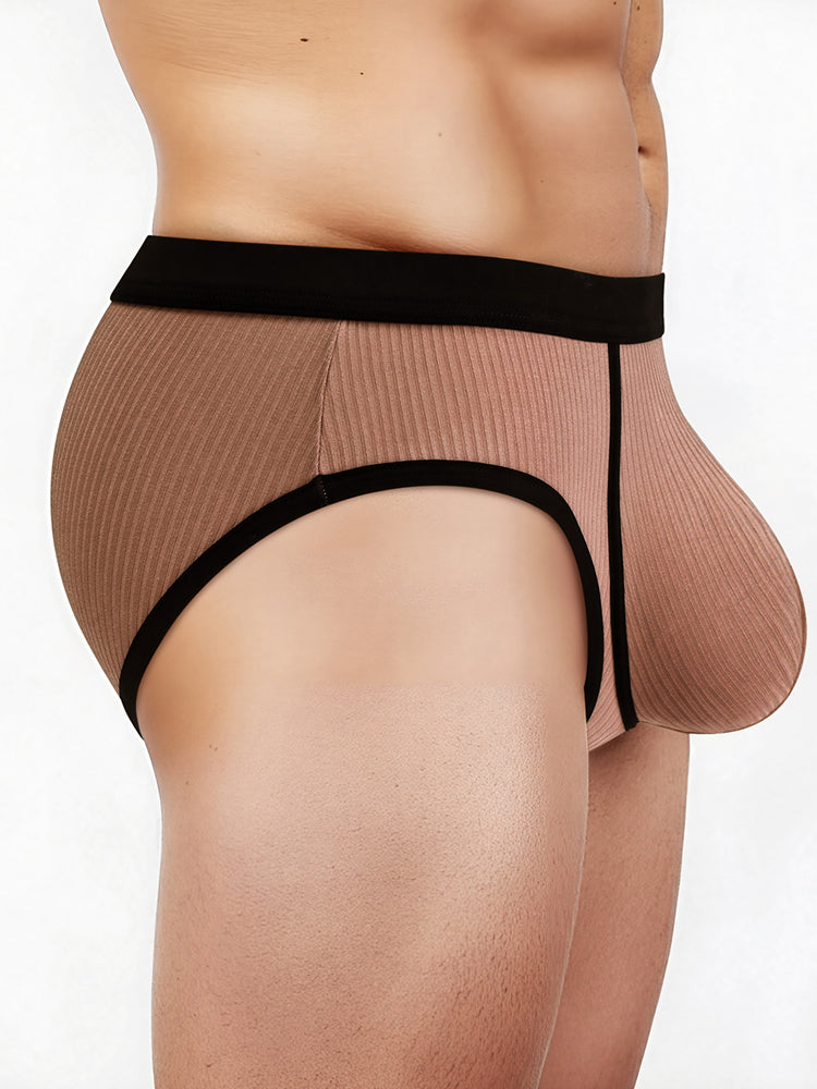3 Pack Men's Seamless Comfort Large Supportive Pouch Sexy Low-Rise Briefs