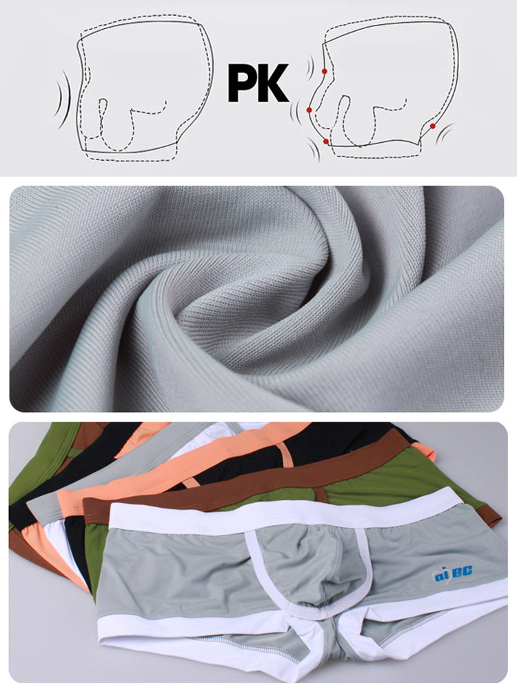 2 Pack Men's Separated Ball Pouch Trunks With Fly