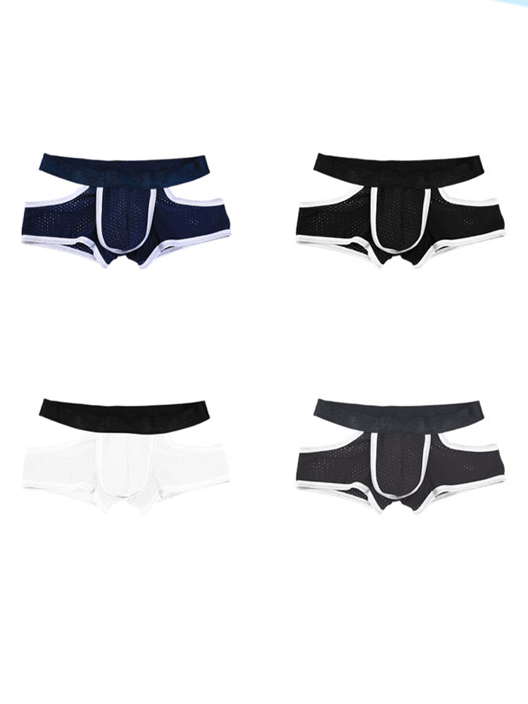 3 Pack Men's Breathable Mesh Lightweight & Airy Supportive Fit Trunks