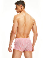2 Pack Men’s Classic Striped Trunks with Button Fly