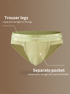 2 Pack Men's Waffle-Knit Cotton Separable Scrotum Support Briefs