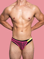 2 Pack Men's Low Waist Sexy Mesh Breathable Sports Transparent Briefs