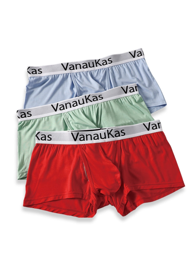 Men's Double-Layer Gusset Seamless Trunks – 3-Pack