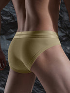 3 Pack Men's Soft Cotton Blend Waffle Briefs with Separate Pouch and High-Leg Cut