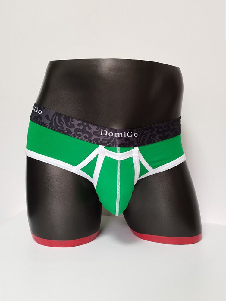 2 Pack Men's Detachable Front Pouch Durable Stretch Skin-Friendly Briefs