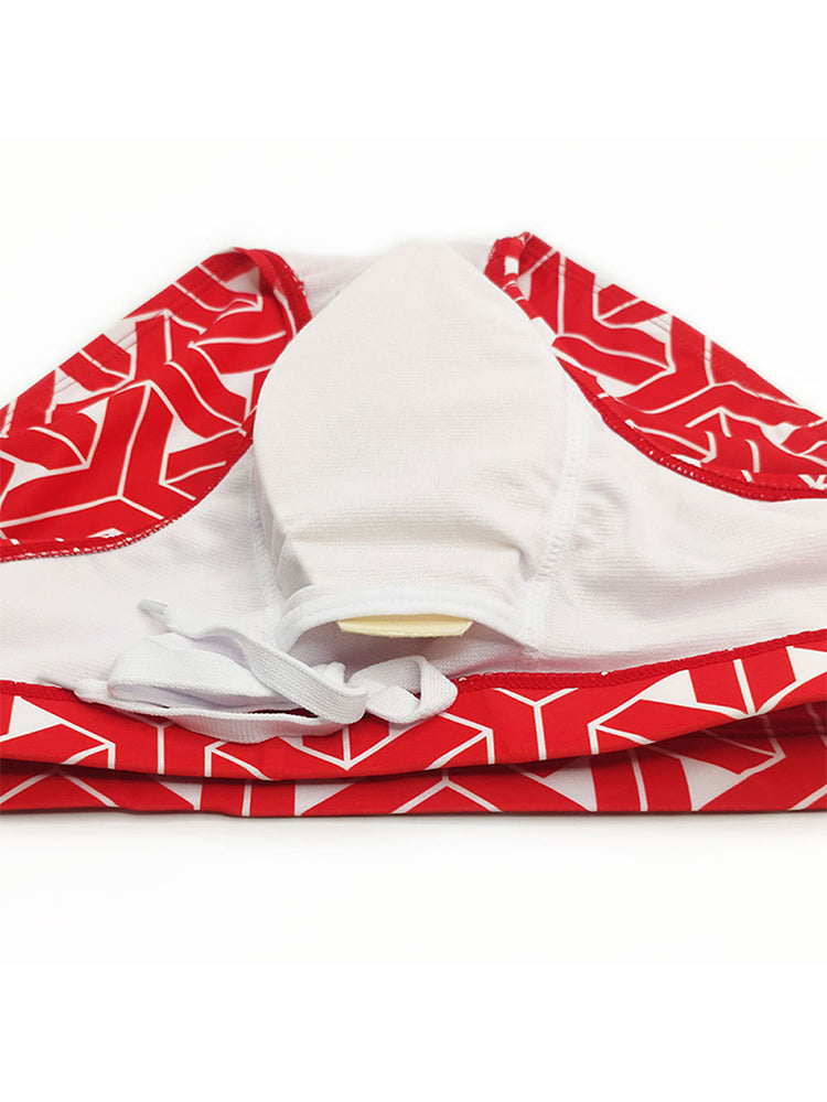 Men's 3D Pouch Printed Fitness Swim Briefs