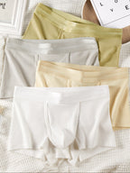 3 Pack Men's Breathable Comfort Double-Sided Access Soft Waffle Cotton Trunks