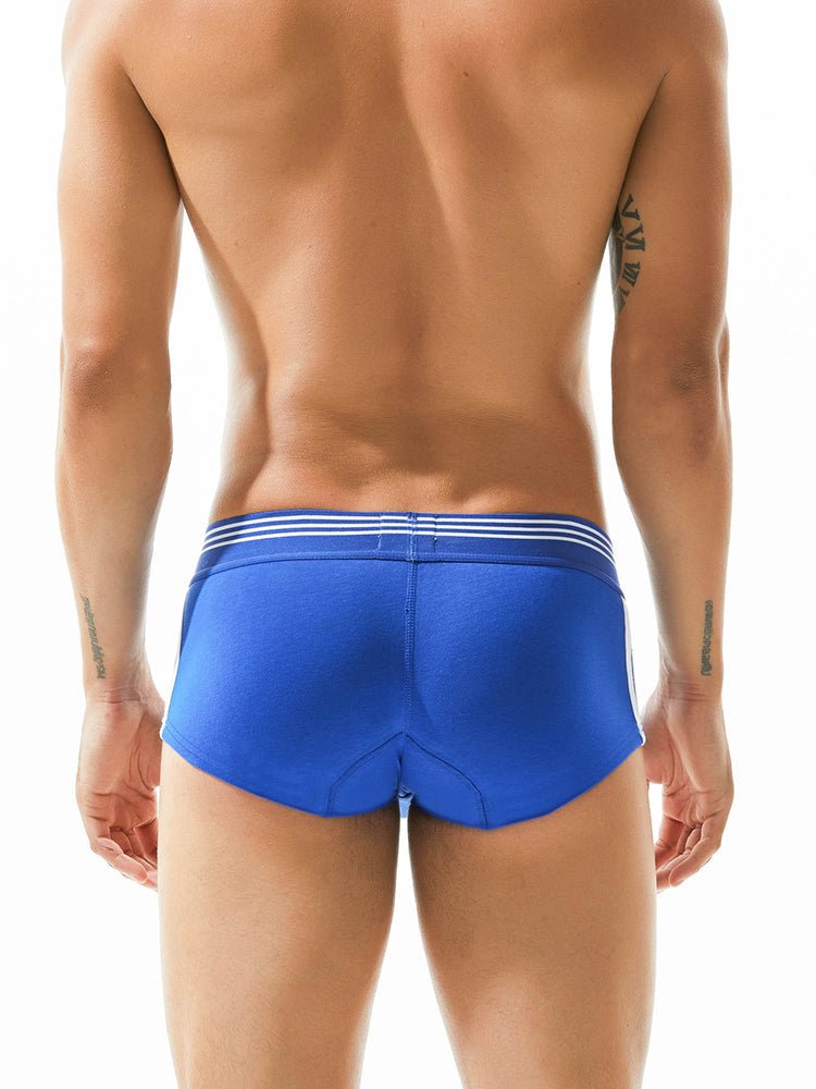 Men's Slim-Fit Cotton Trunks - Low Rise & Lifting Support